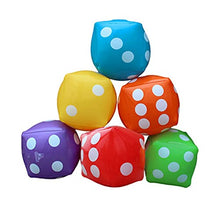Load image into Gallery viewer, Kemine Inflatable Dice Set 1/3/6Pack Extra Large 12inch Fun Muiltcolor Floor Games Pool Party (6pcs)
