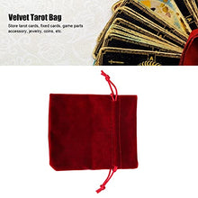 Load image into Gallery viewer, Velvet Tarot Bag, Drawstring Tarot Bag Velvet Pouch with Drawstring Tarot Bag Dice Bag Card Bag Velvet Soft Fabric Playing Cards Jewelry Coins Storage Pouch Bag(Red)

