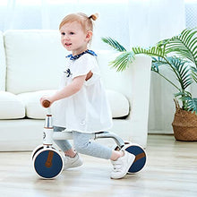 Load image into Gallery viewer, Phooray Baby Walker Balance Bike with 4 Wheels Indoors and Outdoors Bicycle Kids Riding Toys for 10-36 Months Baby`s First Toddler Bikes (White)
