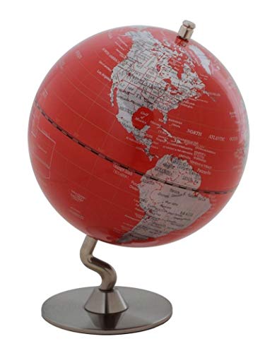 Magellan Red World Globe by J. Thomas, 5