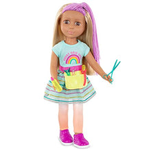 Load image into Gallery viewer, Glitter Girls  Brie 14-inch Poseable Hairdresser Doll  Blonde &amp; Purple Hair  Blow Dryer, Hair Clips, &amp; Hairstyling Accessories  Toys for Kids Ages 3+
