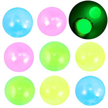 Load image into Gallery viewer, Ceiling Sticky Glowing Balls, 8 Pcs Neon Color Sticky Throwing Stress Balls Luminescent Squeeze Vent Ball Fluorescence Goo Ball Fun Toy for Kids and Adults
