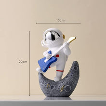 Load image into Gallery viewer, Ceramic Joe Astronaut Band Desktop Toys Home Office Car Decoration Creative Astronaut Dolls (Guitar Player - Silver)
