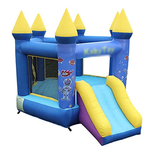 Kids Bouncy Castle Inflatable Bouncer Bounce House, Children's Indoor and Outdoor Large Playground, Inflator Castle Outdoor Play Garden Activity Fun 3-12 Years (Color : Blue, Size : 300360230cm)