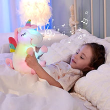 Load image into Gallery viewer, Athoinsu Musical Light up Unicorn Stuffed Animal Soft Furry Plush Toy with LED Night Lights Lullaby Singing Glowing Children&#39;s Day Birthday Valentine&#39;s Day Gifts for Kids Toddler Women,12&#39;&#39;
