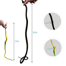 Load image into Gallery viewer, Shyflpopo 11 Pcs Realistic Rubber Snakes Decoration for Garden Props to Scare Birds, Squirrels, Mice, Prank Toys, Theater Props, and Party Favors for Kids
