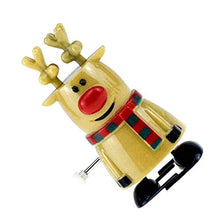 Load image into Gallery viewer, VALICLUD Christmas Clockwork Toy Funny Light Coffee Walking Elk Toy Lovely Kids Wind Up Animal Practical Jokes Prop for Halloween
