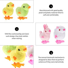 Load image into Gallery viewer, STOBOK Kids Clockwork Playthings, 6pcs Random Color Adorable Chicks and Bunnies Shape Wind Up Waking Toys|8X7. 5X5cm
