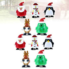 Load image into Gallery viewer, TENDYCOCO 10pcs Kids Wind Up Toys Santa Claus Walking Toys Christmas Snowman Elk Penguin Robot Figure Ornaments for Holiday Party Favors Goodie Bag Fillers
