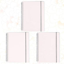 Load image into Gallery viewer, NUOBESTY A6 Memo Notebooks 3pcs, 14.8x10.5x1cm Translucent Cover Mini Daily Diary Notepad Notebook Portable Coil A6 Side-Spiral Vintage Travel Journal for School Students Girls
