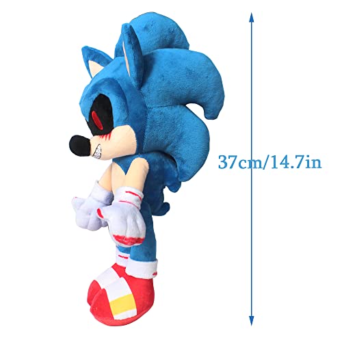 14.6 inch Blood Sonic.exe Plush Toy, Dark Sonic.exe Stuffed Animal