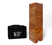 Giant Tumbling Timbers Stained and Finished Set with Durable Carrying Case