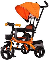 Tricycle Children Toddler Tricycle Kids Tricycle Children Stair Baby Cart Like, Safety Sheet, Storage Basket, Foot Pedal