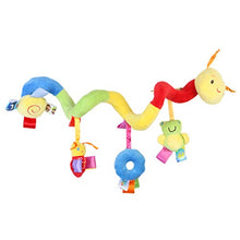 Load image into Gallery viewer, Lurrose Hanging Toys Car Seat Toys with Ringing Bell Infant Baby Spiral Plush Toys for Crib Bed Stroller Car Seat Travel Activity Toy
