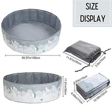 Load image into Gallery viewer, ibwaae Portable Kids Ball Pit Foldable Baby Playpen Large Ocean Ball Pool Storage Bag Indoor Outdoor Fence for Baby Toddlers(Hedgehog)
