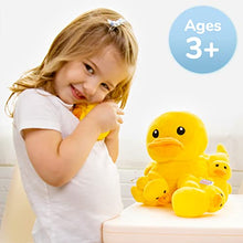 Load image into Gallery viewer, PREXTEX Carry Along Plush Duck with 5 Little Plush Ducks Ducklings - 6 Piece Soft Stuffed Animals Playset, Plushies with Zipper Pouch
