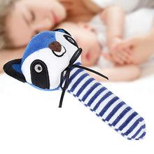 Load image into Gallery viewer, Animal Handbell, Safe to Play Baby Rattle Stick Toy, Comfortable Premium Material for Kid Baby(Blue Little Raccoon Hand Crank)
