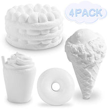 Load image into Gallery viewer, DIY Dessert Paint Your Own Squishies Kit for Kids, Slow Rise Squishies Top Christmas Arts and Crafts Toy for Girl &amp; Boys,Ice Cream Food Squishies Blank White Squishys Creamy Scented Stress Relief Toy
