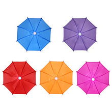 Load image into Gallery viewer, NUOBESTY Tiny Umbrellas Mini Doll Umbrella Scene Decoration Small Umbrella Birthday Toys Props for Kids Party,Pack of 5(Random Color) Paper Umbrellas
