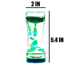 Load image into Gallery viewer, FKYTION Sand Art Picture and Liquid Motion Bubbler Timer 2 Pack Colorful Hourglass Liquid Bubbler Art Toys Activity Calm Relaxing Desk Toys Voted Best Gift!(Green)
