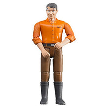Load image into Gallery viewer, Bruder 60007 bworld Man with Light Skin/Brown Jeans Toy Figure
