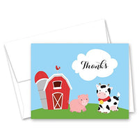 MyExpression.com 50 Cnt Fun Farm Animals Baby Thank You Cards
