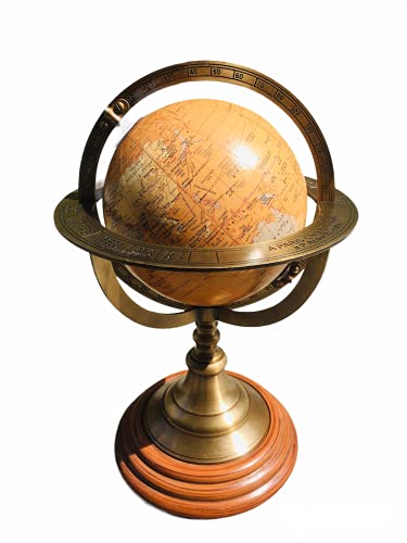Venus incorporation Nautical World Brass Armillary Sphere Handmade Desk Dcor Globe