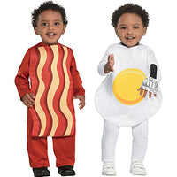 Bacon and Egg Baby Costume Set | One Size Fit For 6 to 12 Months Old | Multicolor - Pack of 1