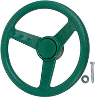 Swing Set Stuff Children's Steering Wheel with SSS Logo Sticker, Green