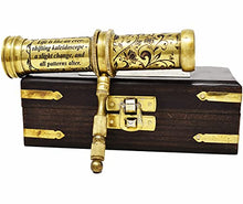 Load image into Gallery viewer, A S Handicrafts Handmade Brass Kaleidoscope with Wooden Box - Engraved to My Son Gift- Vintage Look - Antique Finish - Kaleidoscope for Kids Friends Family Children - 3D Mirror Lens
