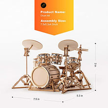 Load image into Gallery viewer, Rowood Drum Set 3D Puzzles for Adults, Wooden DIY Toy Kit for Teens Kids, Drum Kit(246PCS)

