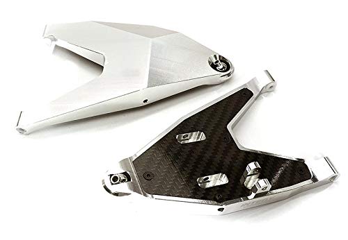 Integy RC Model Hop-ups C28607SILVER Machined Front Lower Suspension Arms for Traxxas 1/7 Unlimited Desert Racer