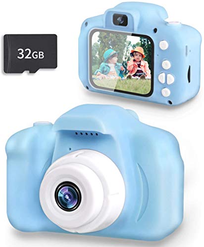 ALERKA Kids Mini Digital Camera Shockproof, Waterproof for Kids (Blue)