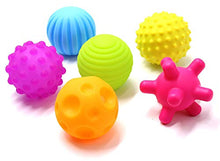 Load image into Gallery viewer, Super Durable 6 Pack Sensory Balls for Kids,Massage Soft &amp; Textured Balls Set Develop Kid&#39;s Tactile Senses Toys for Touch Hand Ball
