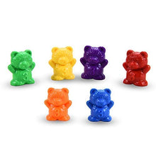 Load image into Gallery viewer, Timoo Colored Counting Bears, 60 PCS Color Sorting Bears (Green &amp; Purple &amp; Blue &amp; Orange &amp; Red &amp; Yellow)
