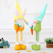 Load image into Gallery viewer, BESTOYARD 2 Pcs Easter Bunny Gnomes Plush Standing Elf Doll Cloth Doll Adornment Photo Prop Handmade Home Decor for Easter Rabbit Gifts
