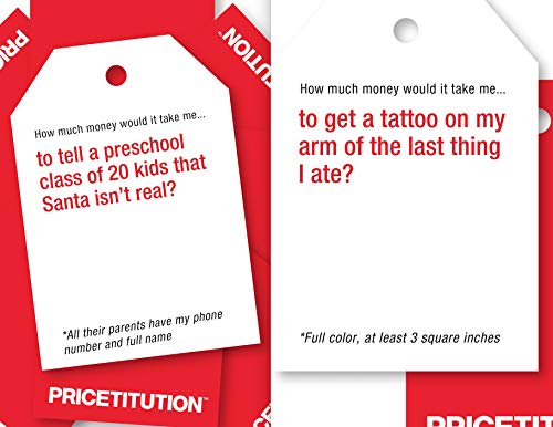  Pricetitution Card Game (from Shark Tank!) - Game Nights,  Dinner Parties, Funny ConversationsPlay in-Person or Over Video Online!, 3+ Players, Adults 16+