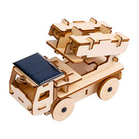 Allessimo - Solar 3D Solar Puzzle - Military Truck Model Kit (64pcs), Powered DIY Assembly for Adults Kids, Ages 6+