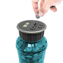 Load image into Gallery viewer, Digital Coin Counter Pennies Nickles Dimes Quarter Savings Jar | Transparent Blue Coin Bank w/ LCD Display
