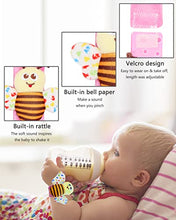 Load image into Gallery viewer, Soft Wrist Rattle, Handheld Rattles and Rattle Socks, Foot Rattle Leg Rattle Ankel Rattle, Soft Newborn Baby Rattle Toys for Infant Boy or Girl (5 PCS - A)
