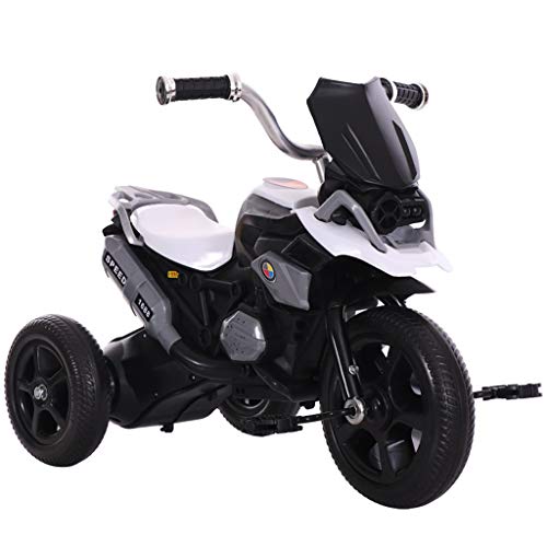 Children's Motorcycle Tricycle Baby Bicycle Child Pedal Toy Car Male and Female Baby Stroller Suitable for 2-6 Children (Color : White)