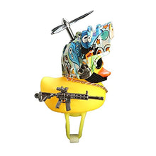 Load image into Gallery viewer, Rubber Duck Toy with Propeller Helmet, Cool Glasses Duck Carry Gun Squeaky Duck Fun Toy, Car Dashboard Decorations, Bike Handle Ornaments
