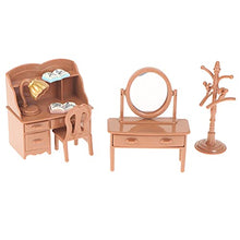 Load image into Gallery viewer, IYSHOUGONG 1Set 1:12 Dollhouse Miniature Bedroom Dresser Chair Desk Set Model Doll Home Decor DIY Dollhouse Decor Garden Ornament Home Decor for DIY Fairy Garden Dollhouse Decor
