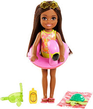 Load image into Gallery viewer, Barbie and Chelsea The Lost Birthday Playset with Chelsea Doll (Brunette, 6-in), Jungle Pet, Floatie and Accessories, Gift for 3 to 7 Year Olds
