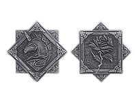 Brokkr & Eitri Fantasy Coin | Cthulhu Lovecraft Mythos Necronomicon Horror Demon Vintage Metal (Silver)
