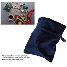 Load image into Gallery viewer, Haowecib Tarot Card Bag, 5.3 X 4.7In Reusable Soft Velvet Jewelry Bags Comfortable Touch Feelings Lightweight Velvet Drawstring Pouch for Tarot Cards Fixed Cards Jewelry Game Parts Accessory(Blue)
