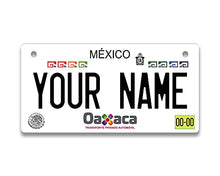 Load image into Gallery viewer, BRGiftShop Personalized Custom Name Mexico Oaxaca 3x6 inches Bicycle Bike Stroller Children&#39;s Toy Car License Plate Tag
