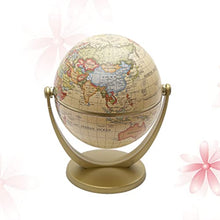Load image into Gallery viewer, EXCEART World Globe with Stand Mini Antique Earth Globe Educational World Map Globe for Kid Students Gifts

