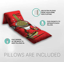 Load image into Gallery viewer, Kids Floor Pillow Skater Ramen Noodle Bowl Skateboarding Character Design Pillow Bed, Reading Playing Games Floor Lounger, Soft Mat for Slumber Party, for Kids, King Size
