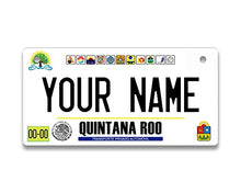 Load image into Gallery viewer, BRGiftShop Personalized Custom Name Mexico Quintana Roo 3x6 inches Bicycle Bike Stroller Children&#39;s Toy Car License Plate Tag
